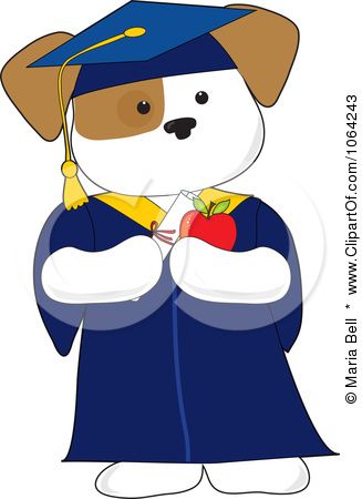 327x450 Clipart Cute Graduate Puppy