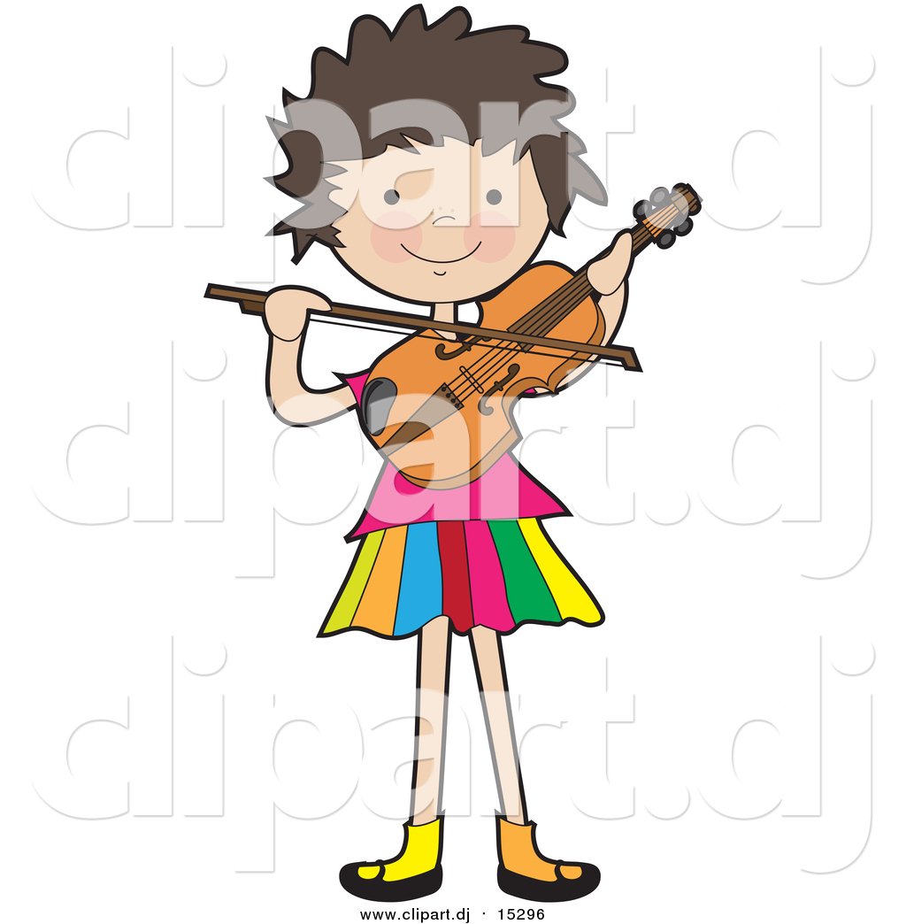 1024x1044 Cartoon Vector Clipart Of Happy White Brunette Girl Playing