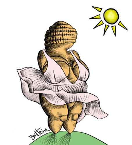 455x499 Marilyn Willendorf By Benheine Love Cartoon Toonpool