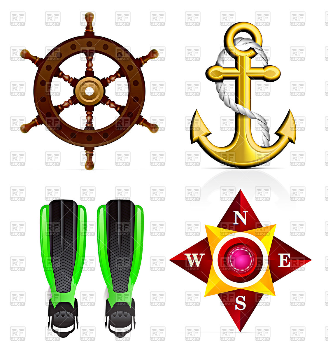 1125x1200 Marine Icon Set Royalty Free Vector Clip Art Image