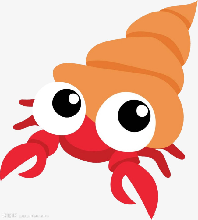 650x722 Cartoon Big Eyes Hermit Crab, Cartoon, Hermit Crabs, Marine Life