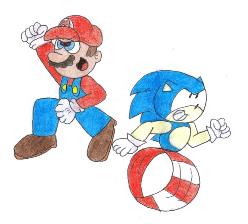 800x723 Mario And Sonic By Somepkmn Lovingdude