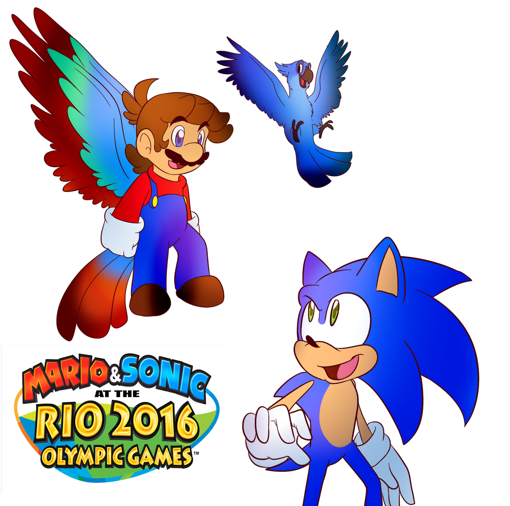 1024x1017 Mario And Sonic 2016 By Baconbloodfire