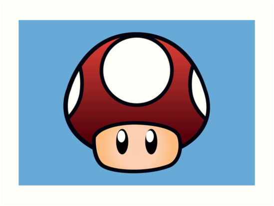 549x413 Super Mario Mushroom Art Prints By Lauramazing Redbubble