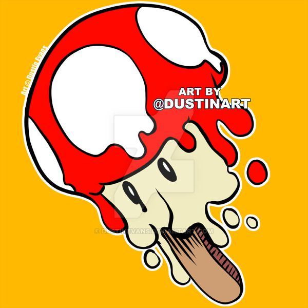 600x600 Big Melty Mario Mushroom By Dustinevans