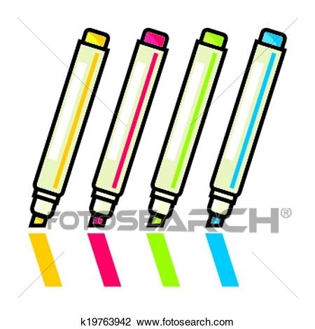450x470 Clipart Of Color Markers K19763942 Search Clip Art, Illustration