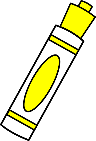 408x598 Marker Yellow Clip Art