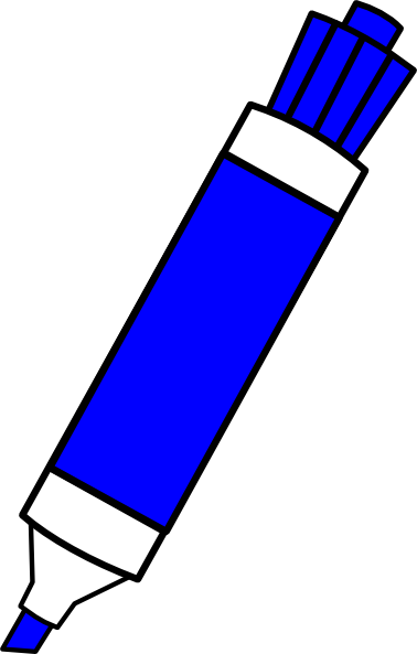 378x593 Blue Dry Erase Marker Clip Art