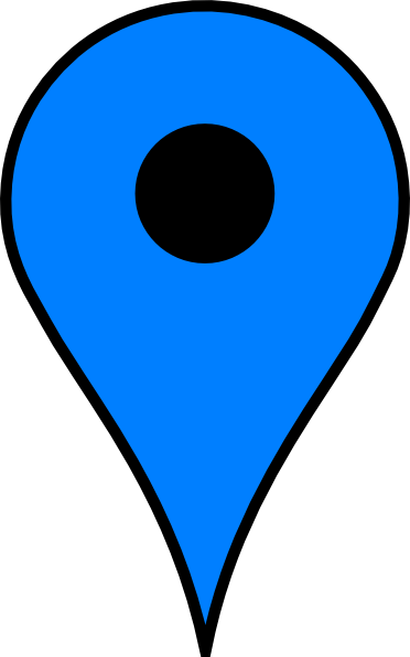 372x596 Blue Marker Black Border Fit Png, Svg Clip Art For Web