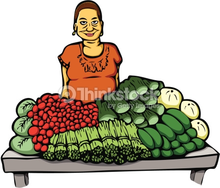 448x382 Market Clipart Vegetable Seller