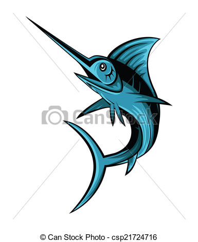 385x470 Marlin Fish Vector Clip Art
