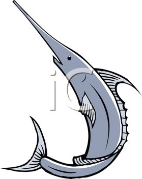279x350 Warm Swordfish Clipart Royalty Free Image Black And White Jumping