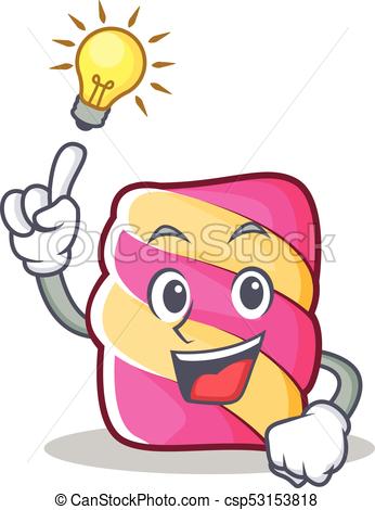 346x470 Have An Idea Marshmallow Character Cartoon Style Vector Vector