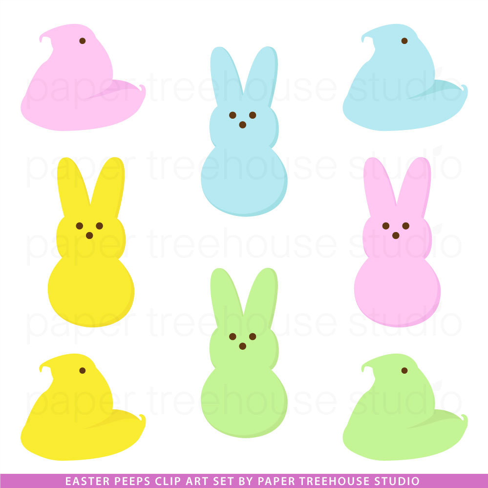 999x999 Marshmallow Peeps Clipart