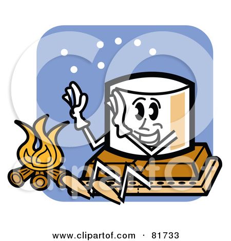 450x470 Royalty Free (Rf) Clipart Illustration Of A Happy Marshmallow
