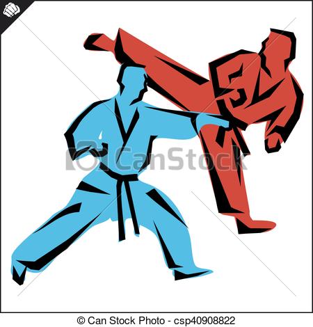 450x470 Karate 2011 070.eps. Martial Arts. Karate Fighters Scene