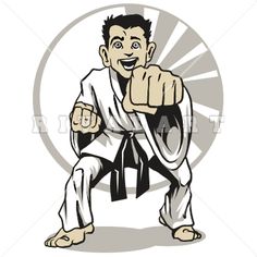236x236 Sports Clipart Image Of Boys Kids Martial Arts Karate Tae Kwon Do