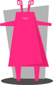 183x295 Pink Space Martian Clip Art