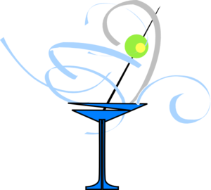 300x270 Martini Glass Blue Grey Clip Art High Quality Clip Art