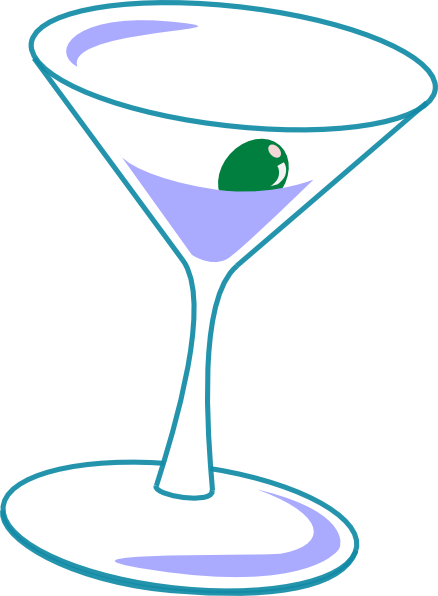 438x596 Simple Martini Glass Clip Art