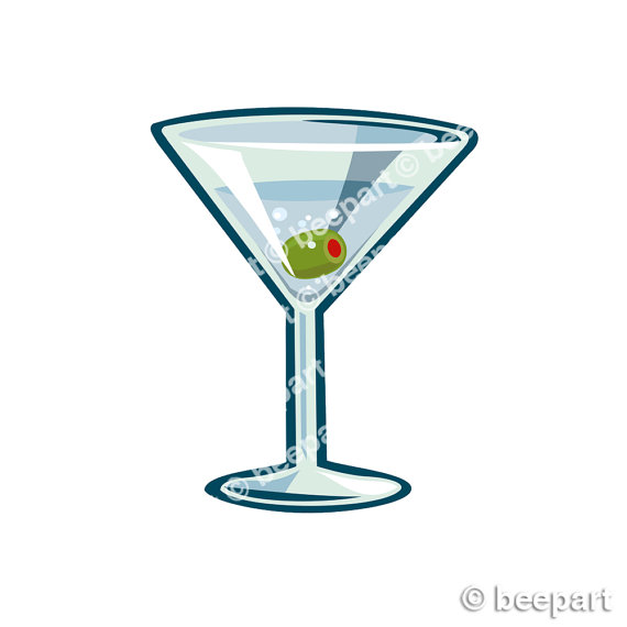 570x570 Martini Clip Art, Cocktail Glass Illustration, Gin, Vermouth, Bar
