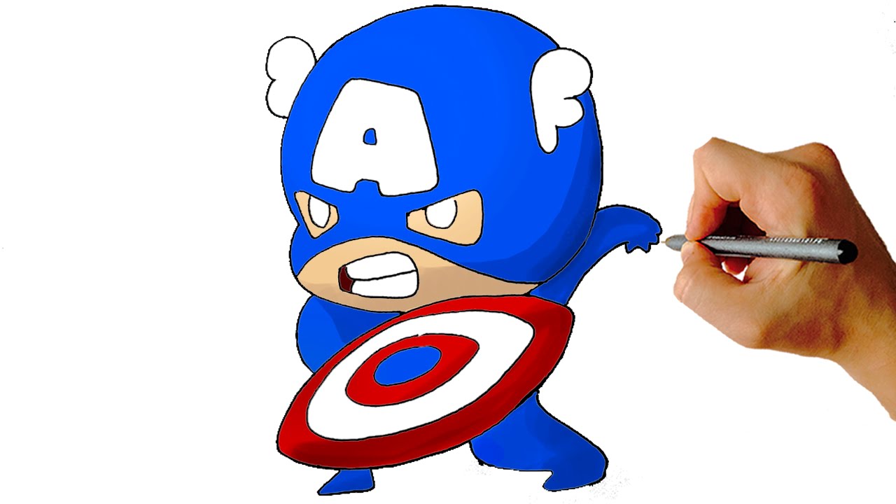 1280x720 How To Draw Captain America Chibi From Marvel Civil War Characters