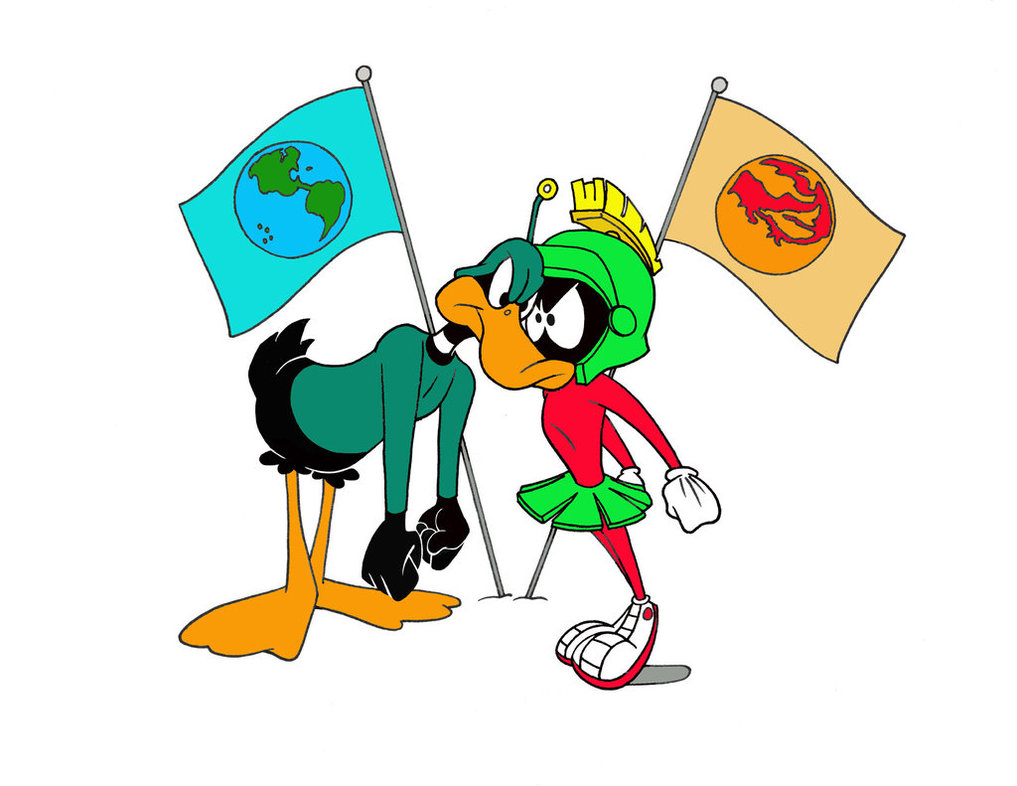 1017x786 Duck Dodgers And Marvin The Martian By Custom Cartoons