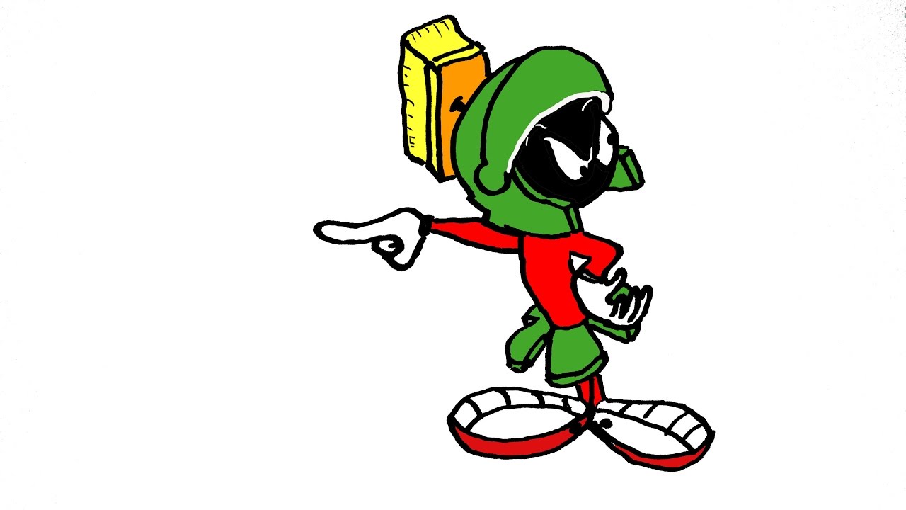1280x720 How To Draw Marvin The Martian (Looney Tunes)