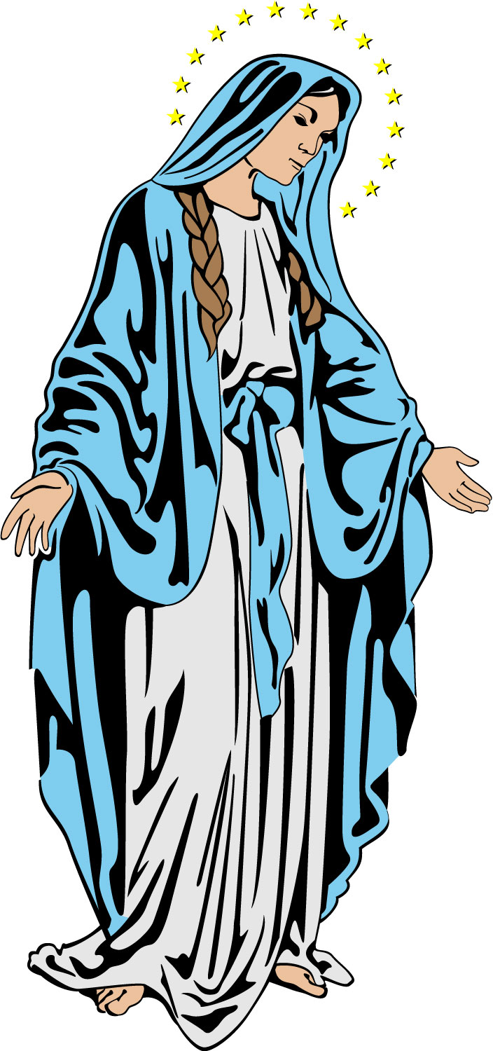 704x1500 Virgin Mary Clipart