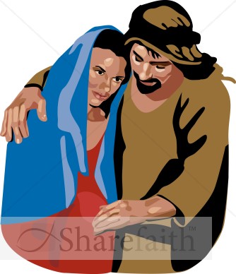 334x388 Mary And Joseph Portrait Nativity Clipart
