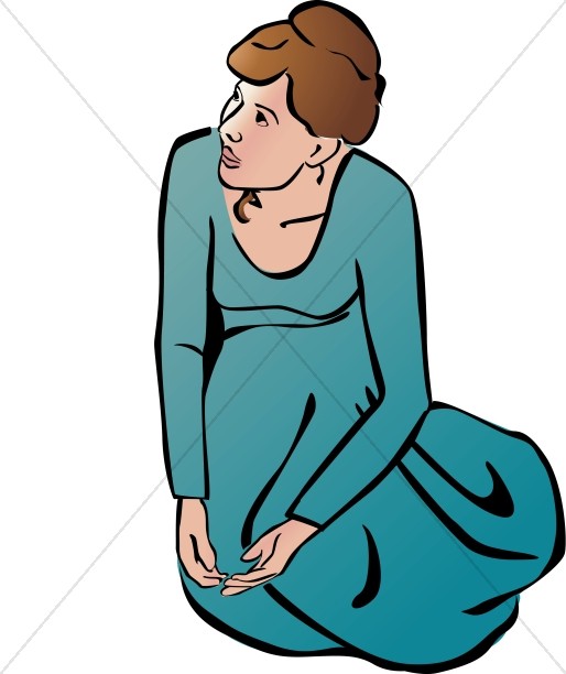 514x612 Mary On Her Knees Virgin Mary Clipart