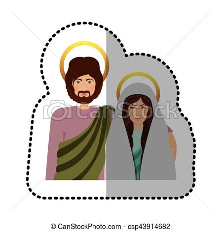 450x470 Sticker Half Body Picture Medium Shade Of Virgin Mary