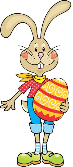 236x537 Easter Bunny Holding A Big Easter Egg. Easter Clipart Ideas