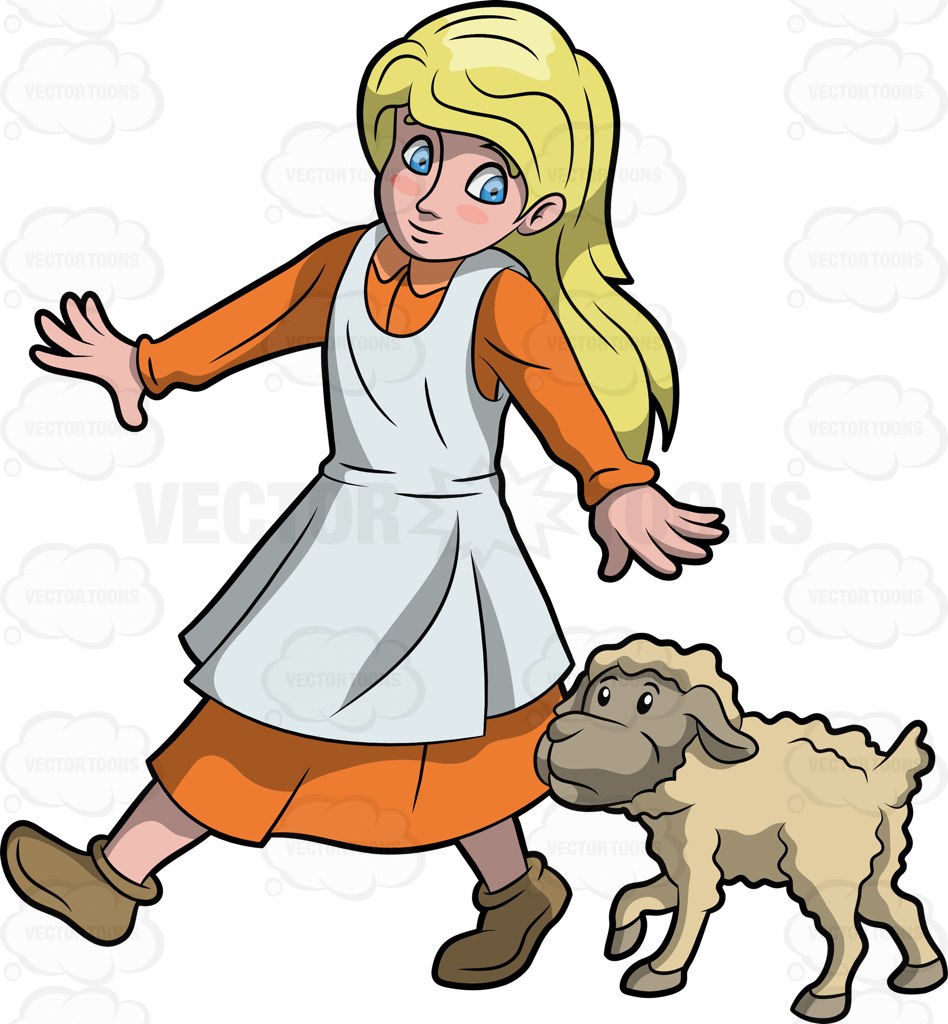 948x1024 Mary Had A Little Lamb Cartoon Clipart Vector Toons