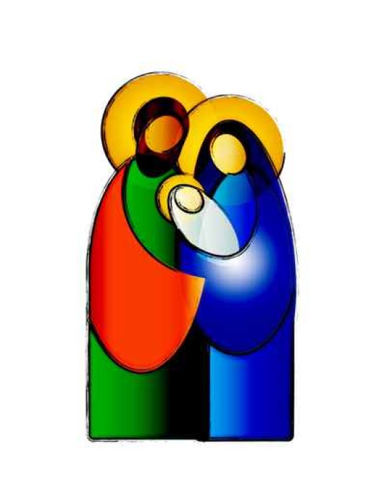 537x700 Christmas Nativity Simple Color Vector Illustration