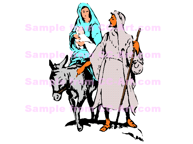 640x480 Returning Mary And Joseph With Baby Jesus Returning To Nazareth