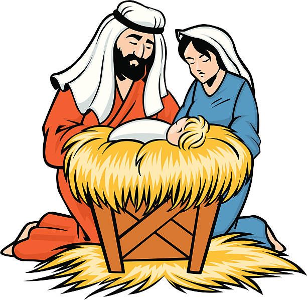 612x598 Mary Joseph And Baby Jesus Christmas Clip Art 2