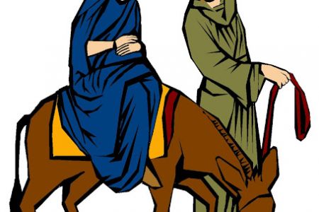 450x300 Donkey Clipart Mary Joseph