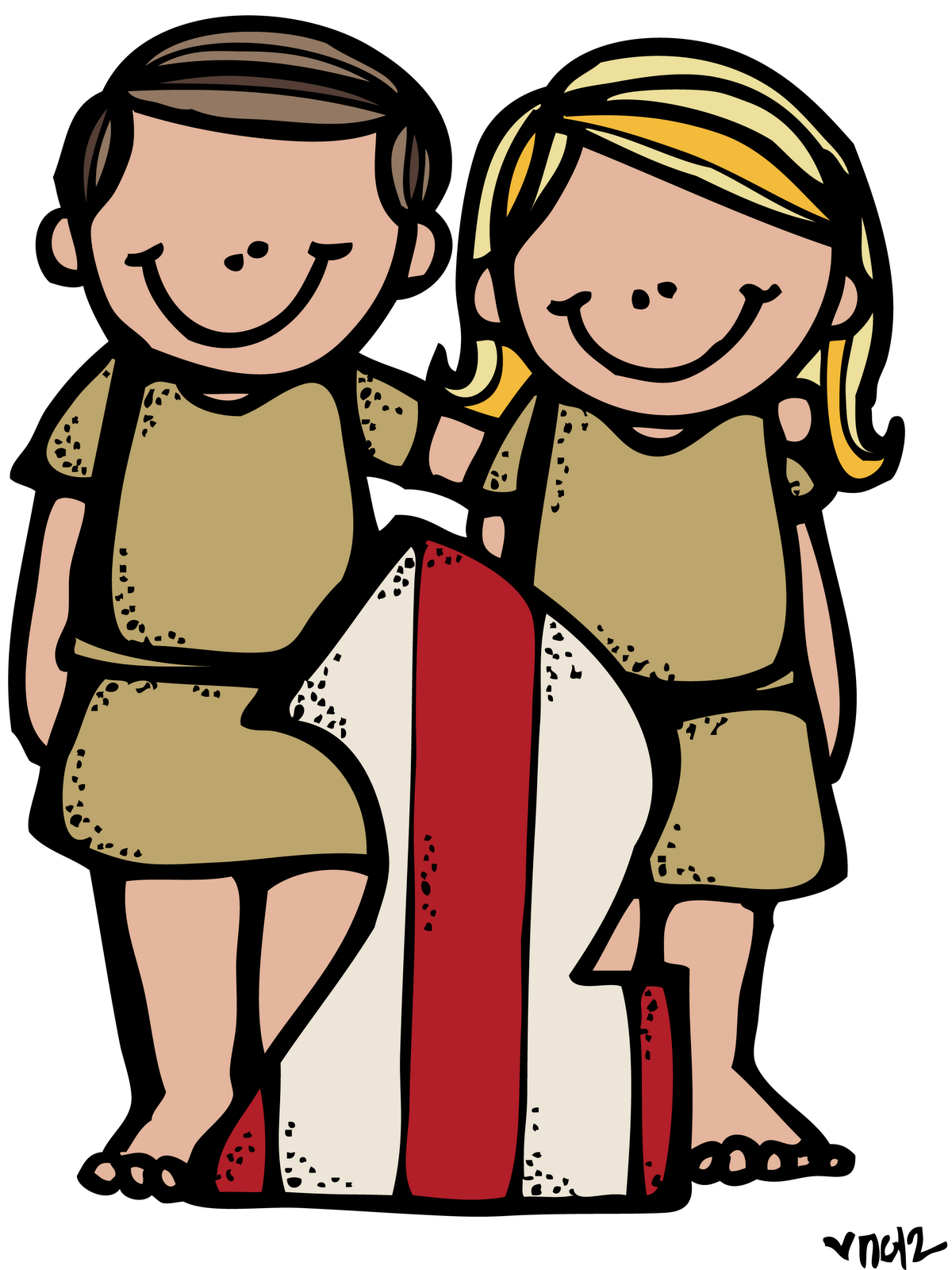 1200x1600 Melonheadz Mary With Jesus Clipart