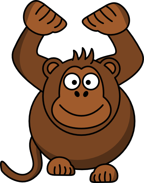468x593 Monkey Hands Up Step 1 Clip Art