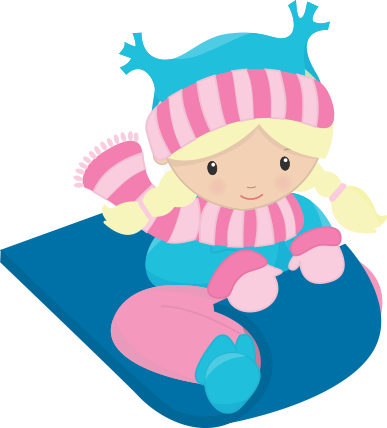 387x428 Girls Enjoying The Snow Clip Art. Oh My Fiesta! In English