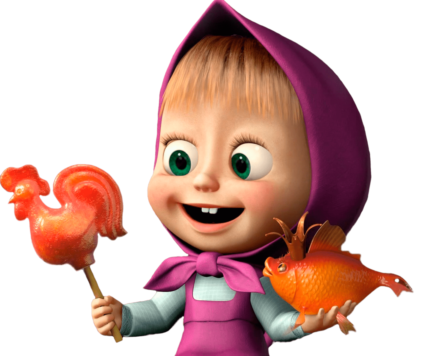 1439x1196 Masha Holding Fish And Rooster Lolly Transparent Png
