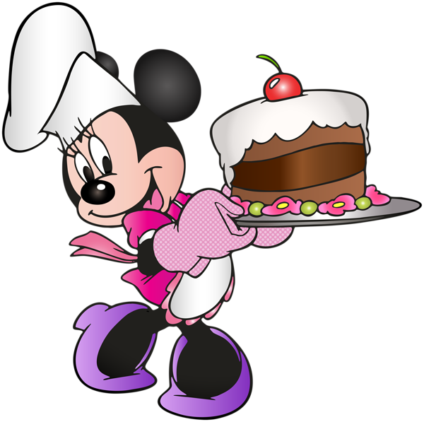 600x597 Mini Mouse With Cakes Free Png Clip Art Image Cartoons