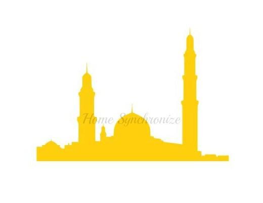 520x403 Mosque Silhouette Stencil Islamic Stencil Masjid Stencil Products