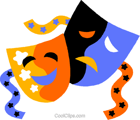 480x412 Drama Mask Clipart