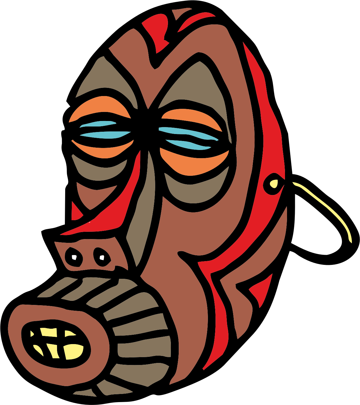 1243x1396 Clip Art African Mask Clip Art