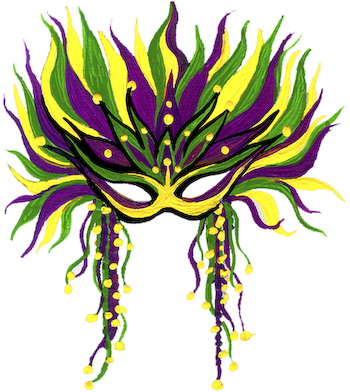 350x392 Clipart Gras Mardi Mask