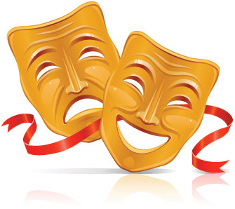 335x298 Gold Mask Clipart
