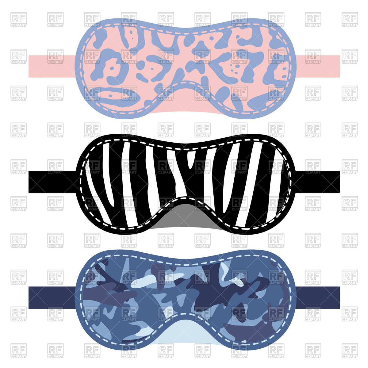 1200x1200 Sleeping Masks Royalty Free Vector Clip Art Image