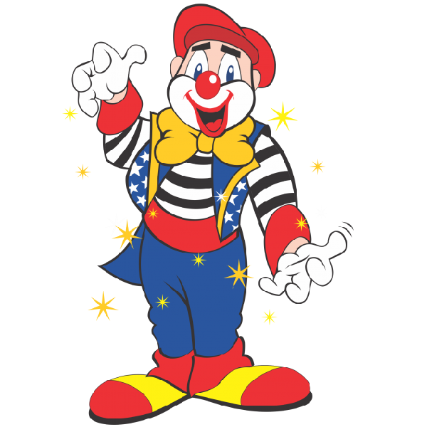 600x600 Cute Cartoon Clowns Clip Art